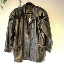 Load image into Gallery viewer, Vintage leather jacket with suede detailing