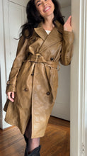 Load image into Gallery viewer, Vintage Leather Trench Coat
