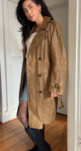 Load image into Gallery viewer, Vintage Leather Trench Coat
