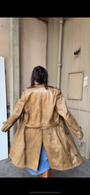 Load image into Gallery viewer, Vintage Leather Trench Coat
