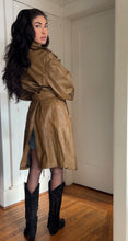 Load image into Gallery viewer, Vintage Leather Trench Coat
