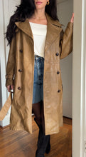 Load image into Gallery viewer, Vintage Leather Trench Coat
