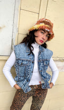 Load image into Gallery viewer, Vintage denim Sherpa vest
