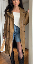 Load image into Gallery viewer, Vintage Leather Trench Coat
