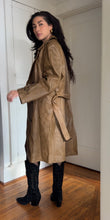 Load image into Gallery viewer, Vintage Leather Trench Coat
