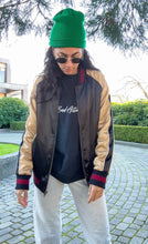 Load image into Gallery viewer, STUSSY world tour satin black bomber
