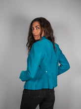 Load image into Gallery viewer, Teal suede leather Marciano jacket
