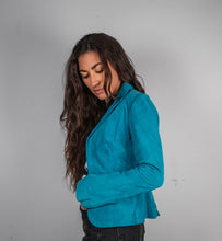 Load image into Gallery viewer, Teal suede leather Marciano jacket
