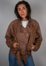 Load image into Gallery viewer, Vintage ADA Leather Bomber Jacket
