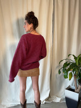 Load image into Gallery viewer, Maroon knit vintage crew neck
