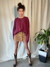 Load image into Gallery viewer, Maroon knit vintage crew neck
